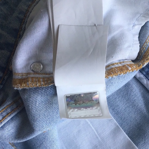 Fiorucci Tara short angel patch denim cutoff raw hem jean shorts - Picture 8 of 16